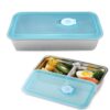 ASTIMESA 2 recipientes reutilizáveis para lanches Grab and Gay, caixa de lanche de aço inoxidável com compartimento único e duplo, com tampas, lancheira de metal hermética, armazenamento de alimentos