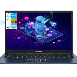 ASUS Laptop Vivobook de 14 polegadas FHD de 250 nits, Intel i3-1315U, 16 GB de RAM + SSD de 512 GB, bateria leve e o dia todo, durabilidade, Windows 11, NumberPad, câmera de privacidade, Wi-Fi, para