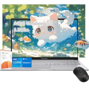 ASUS Laptop Vivobook de 15 polegadas - Intel Core i5 120U Beat AMD Ryzen 7 4800U - RAM de 16 GB - SSD de 512 GB - Tela FHD de 15,6 cm - Windows 11 Office365 incluído - Computadora Portátil - Escola de