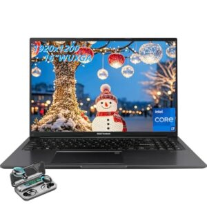 ASUS Notebook Vivobook 16, tela WUXGA IPS de 16 polegadas (1920 x 1200), Intel i7-1355U, 10 núcleos, RAM DDR4 de 16 GB, SSD PCIe de 1 TB, BK, preto, gráficos Intel Iris Xe, Windows 11 Home, TWE fones