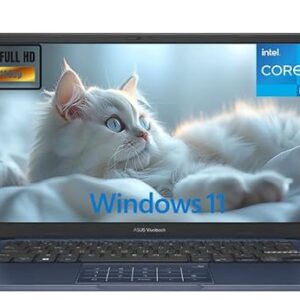 ASUS Vivobook 14 (2025), laptop fino FHD de 14 polegadas, Intel 13th Core i5-1334U, gráficos UHD, câmera de privacidade, Bluetooth5.1, Windows 11 H, azul silencioso, W/HDMI (16 GB de RAM | SSD de 1 TB