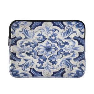 ATTX Capa azul vintage para laptop de 15 a 16 polegadas, à prova de choque e protetora, bolsa portátil para computador nº 12