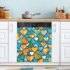 ATTX Capa magnética colorida com estampa de corações de amor, capa frontal para lava-louças, decoração do dia dos namorados, adesivos para eletrodomésticos - 58 cm C x 66 cm A #3