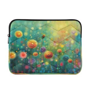 ATTX Capa para laptop com pintura de flores coloridas de 13 a 14 polegadas, à prova de choque e protetora, bolsa portátil para computador #143