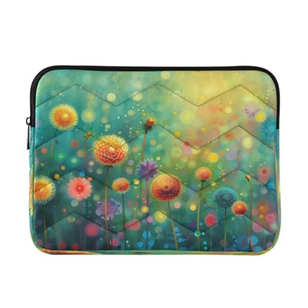 ATTX Capa para laptop com pintura de flores coloridas de 13 a 14 polegadas, à prova de choque e protetora, bolsa portátil para computador #143