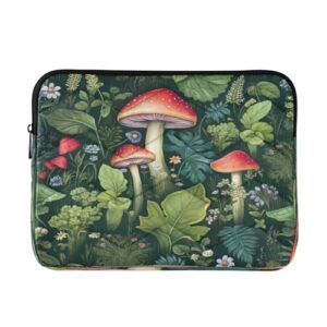 ATTX Capa para laptop de flor de cogumelo verde para 13 a 14 polegadas, capa protetora e à prova de choque, bolsa portátil para computador nº 17