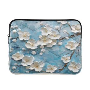 ATTX Capa para laptop White Flowers para laptop de 15 a 16 polegadas, à prova de choque e protetora, bolsa portátil para computador #1137