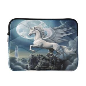 ATTX Capa para laptop White Horse para laptop de 13 a 14 polegadas, à prova de choque e protetora, bolsa portátil para computador #62