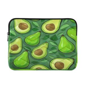 ATTX Capa pequena para laptop com fatias de abacate para laptop de 13 a 14 polegadas, à prova de choque e protetora, bolsa portátil para computador #365