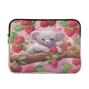 ATTX Capa pequena para laptop Koala Strawberries de 15 a 16 polegadas, à prova de choque e protetora, bolsa portátil para computador #375