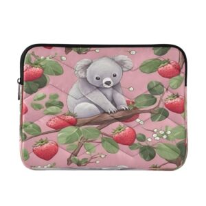 ATTX Capa pequena para laptop Koala Strawberries de 15 a 16 polegadas, à prova de choque e protetora, bolsa portátil para computador #372