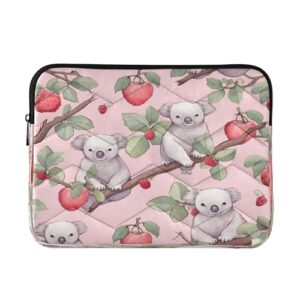 ATTX Capa pequena para laptop Koala Strawberries para laptop de 13 a 14 polegadas, à prova de choque e protetora, bolsa portátil para computador #377
