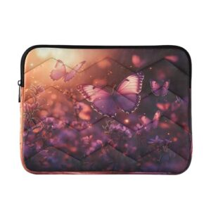 ATTX Linda capa para laptop rosa borboletas para laptop de 13 a 14 polegadas, à prova de choque e protetora, bolsa portátil para computador nº 8