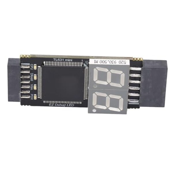 AUNMAS Placa de Diagnóstico da Placa-mãE, Adaptador PCI E para Laptop, Alta Compatibilidade, Indicadores LED para Energia, Memória E Muito Mais, Perfeito para Depuração de PC