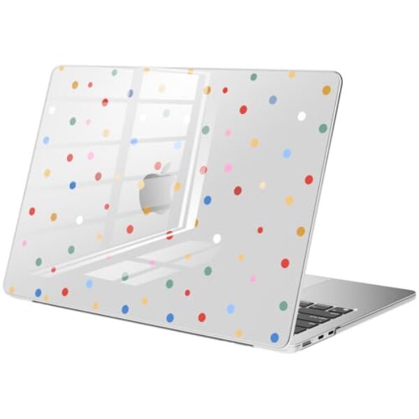 BlHMCASE Capa compatível com MacBook Air de 13 polegadas M1 A2337 A2179 A1932 2022 2021 2020 2019, capa rígida protetora colorida de bolinhas para MacBook Air de 13,3 polegadas