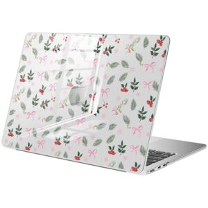 BlHMCASE Capa compatível com MacBook Air de 13 polegadas M1 A2337 A2179 A1932 2022 2021 2020 2019, capa rígida protetora de folhas de Natal para MacBook Air de 13,3 polegadas