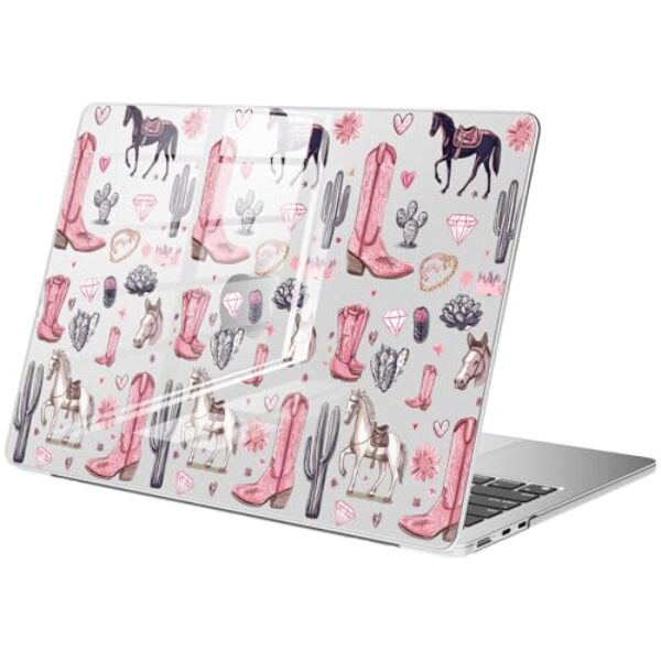 BlHMCASE Compatível com MacBook Pro 33.0 cm Capa M2 2025, 2024-2016 A2338 M1 A2251 A2289 A2159 A1989 A1708 A1706, linda capa rígida protetora de cowboy ocidental para Mac Pro 13