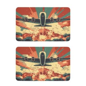 Blueangle Conjunto de 2 ímãs de geladeira Airplane in The Sky - Ímãs de geladeira decorativos engraçados - Seguro para lava-louças e decoração magnética durável (552)