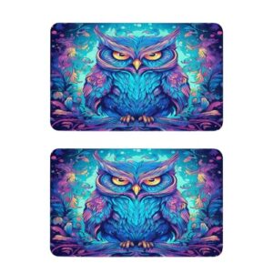 Blueangle Conjunto de 2 ímãs de geladeira de coruja neon - Ímãs decorativos engraçados de geladeira de cozinha - Seguro para lava-louças e decoração magnética durável (288)