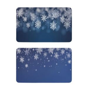 Blueangle Conjunto de 2 ímãs de geladeira de flocos de neve brancos - Ímãs decorativos engraçados de geladeira de cozinha - Seguro para lava-louças e decoração magnética durável (408)