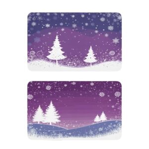 Blueangle Conjunto de 2 ímãs de geladeira de árvores de Natal brancas - Ímãs decorativos engraçados de geladeira de cozinha - Seguro para lava-louças e decoração magnética durável (368)