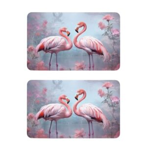 Blueangle Conjunto de 2 ímãs de geladeira flamingos rosa - Ímãs decorativos engraçados de geladeira de cozinha - Seguro para lava-louças e decoração magnética durável (356)