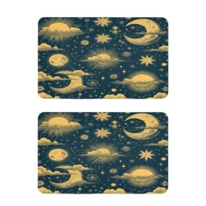 Blueangle Conjunto de 2 ímãs de geladeira retrô sol e lua - Ímãs decorativos engraçados de geladeira de cozinha - Seguro para lava-louças e decoração magnética durável (158)