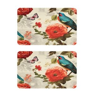 Blueangle Conjunto de 2 ímãs de geladeira turquesa pássaros - Ímãs decorativos engraçados de geladeira de cozinha - Seguro para lava-louças e decoração magnética durável (171)