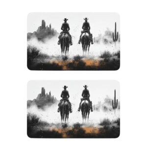 Blueangle Conjunto de 2 ímãs de geladeira Western Desert Cowboy - Ímãs decorativos engraçados de geladeira de cozinha - Seguro para lava-louças e decoração magnética durável (296)