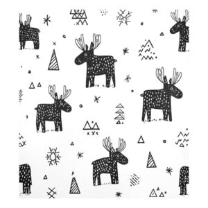 Blueangle Linda capa magnética de alce de Natal para lava-louças, decoração da capa frontal da máquina de lavar louça, adesivos de eletrodomésticos, adesivos de eletrodomésticos, 58 cm C x 66 cm