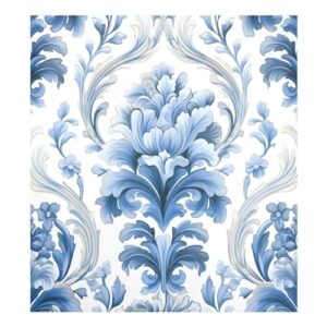 BOESI Ímã de geladeira de padrão floral retrô azul, ímã de lava-louças, adesivos magnéticos de tampa de geladeira, adesivos de painel de geladeira para máquina de lavar, decoração de cozinha doméstica