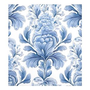 BOESI Ímã de geladeira de padrão floral retrô azul, ímã de lava-louças, adesivos magnéticos de tampa de geladeira, adesivos de painel de geladeira para máquina de lavar, decoração de cozinha doméstica