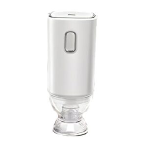 Bomba de Vácuo Recarregável, 90W, Bateria Li-Ion 400mAh, Pressão -60kPa, Branco e Preto, com Cabo USB e Sacos para Vácuo, 5x5x13cm