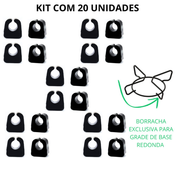 Borracha Suporte da Trempe Grade Cooktop Fogão Atlas Consul Continental Itatiaia Mondial Fischer - 20 Peças