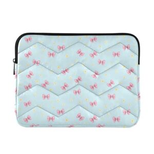 Burbuja Bow Capa para laptop com flores pequenas de 13 a 14 polegadas, à prova de choque, impermeável, para notebook, tablet, poliéster