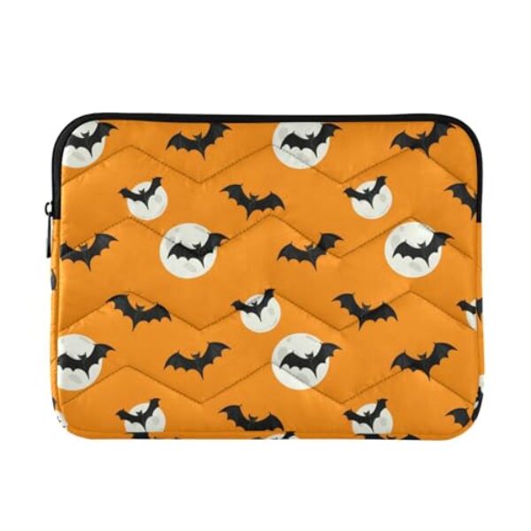 Burbuja Capa para laptop Black Bats Moon de 13 a 14 polegadas à prova de choque à prova d'água para notebook, tablet, poliéster
