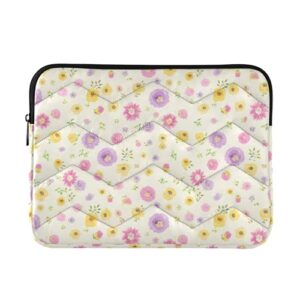 Burbuja Capa para laptop com flores pequenas de 13 a 14 polegadas, à prova de choque, impermeável, para notebook, tablet, poliéster