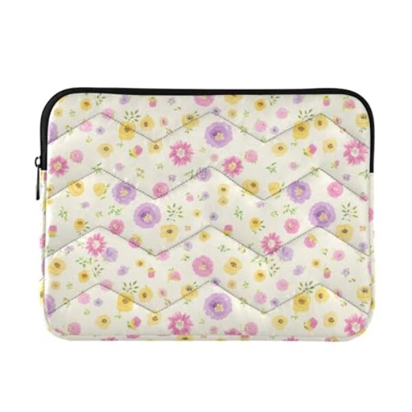 Burbuja Capa para laptop com flores pequenas de 13 a 14 polegadas, à prova de choque, impermeável, para notebook, tablet, poliéster