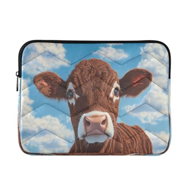 Burbuja Capa para laptop Cow de 13 a 14 polegadas, à prova de choque, impermeável, para notebook, tablet, poliéster