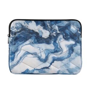Burbuja Capa para laptop de mármore azul branco de 13 a 14 polegadas à prova de choque à prova d'água para notebook, tablet, poliéster
