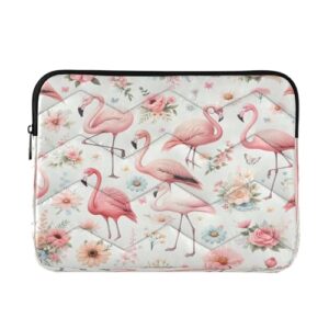 Burbuja Capa para laptop floral flamingo rosa 13-14 polegadas à prova de choque à prova d'água para notebook, tablet, poliéster