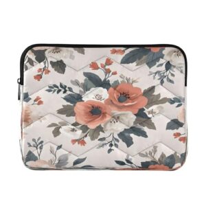 Burbuja Capa para laptop Flowers de 13 a 14 polegadas, à prova de choque, impermeável, para notebook, tablet, poliéster