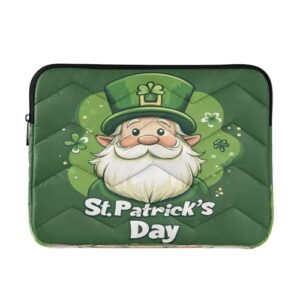 Burbuja Capa para laptop St. Patrick's Gnomo, capa para laptop de 13 a 14 polegadas à prova de choque, impermeável, para notebook, tablet, poliéster