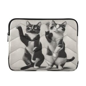 Burbuja Capa preta e branca para laptop de 13 a 14 polegadas à prova de choque à prova d'água para notebook, tablet, poliéster