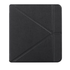 Capa de Couro para E-Book Kobo Libra H2O 7 polegadas Fina com Suporte Prático Função Suspensão Ativação PU PC Resistente Proteção Total do Corpo Confortável e Suave Superfície Anti-Risco