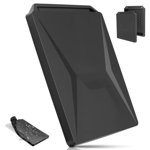 Capa de Silicone Portátil para Antena de Satélite, Acessóeios de Silicone Antiderrapantes para Trilhas Viagens Instalações Externas á Prova D’águaAnti Impacto, Preto