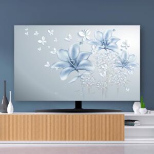 Capa de TV 32-80 polegadas protetor de tela para TV LCD LED capas de poeira arte europeia decoração de sala de estar para pendurar em casa desktop monitor universal curvo - padrão 4||49-52 polegadas