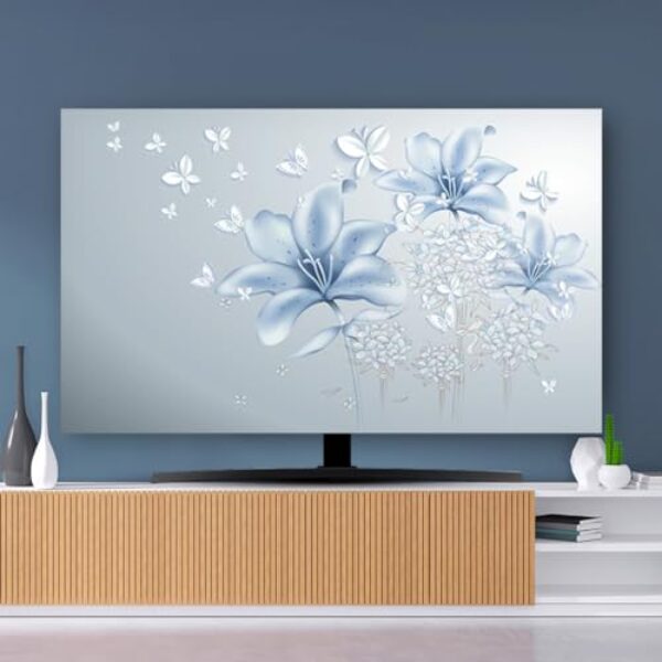 Capa de TV 32-80 pol. Protetor de tela para TV LCD LED Capas de poeira arte europeia decoração de sala de estar para pendurar em casa desktop monitor universal curvo - padrão 4||75 polegadas (175 x