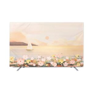 Capa de TV de 32 a 85 polegadas Protetores de tela de TV de interior Pano para LED LCD Flat Home Decorative Covers - Tipo 03||215.9 cm