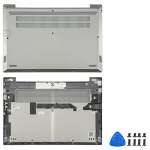 Capa Inferior Para Lenovo ThinkBook 14 14-IIL IWL IML Cinza 14 Polegadas Com Pés De Borracha